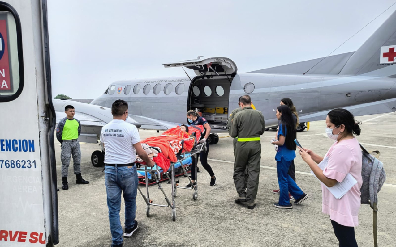 En aeronave medicalizada, menor de edad en grave estado de salud es trasladado desde Yopal