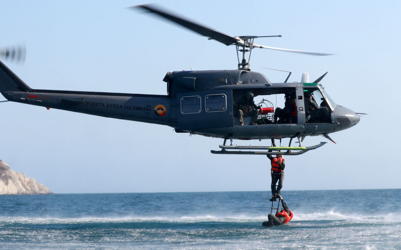 Fuerza Aérea Colombiana desarrolló un exigente ejercicio de aguas abiertas