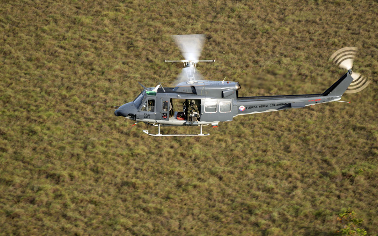 FAC 4021 durante operación militar en contra del narcotráfico