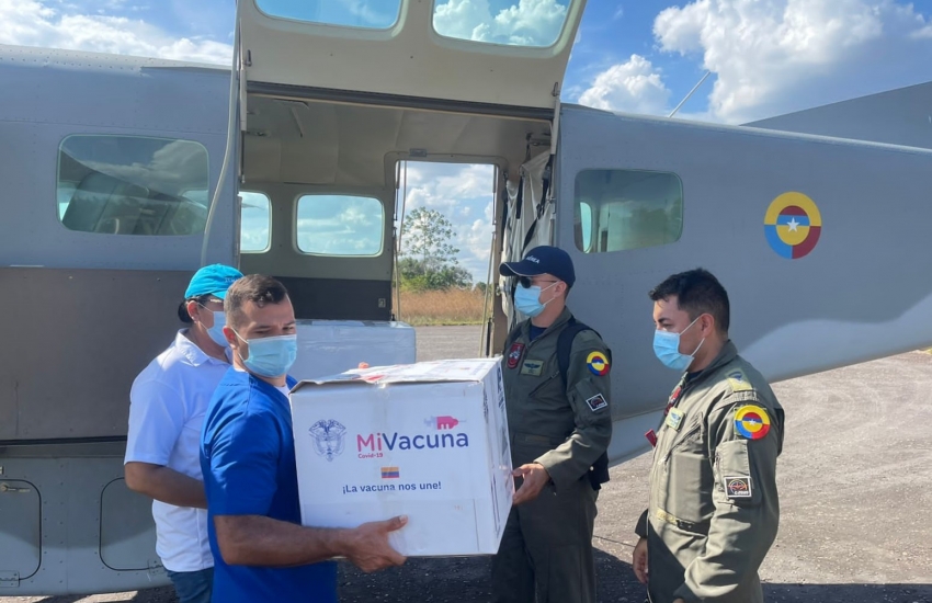 En Vichada su Fuerza Aérea continúa con el transporte de vacunas contra el COVID-19