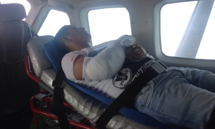 Hombre de 39 años es trasladado de urgencia desde el Putumayo hasta la capital del País  