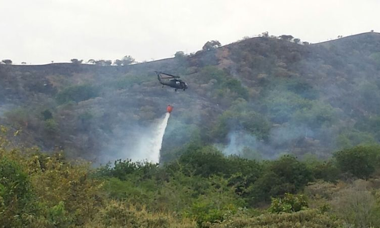 Fuerza Aérea Colombiana atiende incendio forestal en Pradera – Valle del Cauca