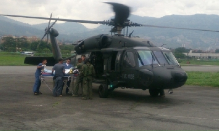 Helicópteros Black Hawk del CACOM 5, evacuaron de zona boscosa a soldados de Ejército Nacional