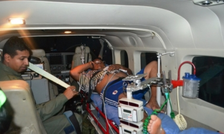 Paciente con apendicitis es trasladado por la Fuerza Aérea en el Meta