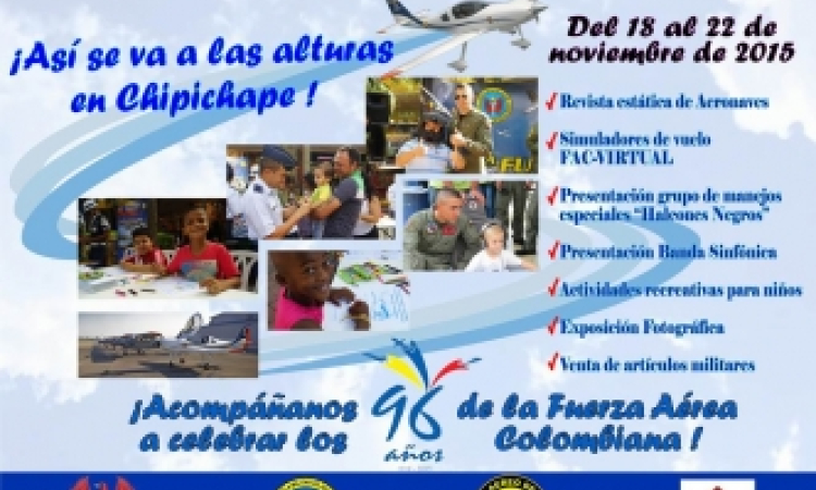 En Cali se celebrará los 96 años de la Fuerza Aérea Colombiana