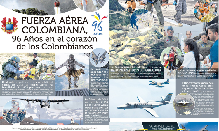 Especial, Fuerza Aérea Colombiana, 96 años en el corazón de los Colombianos