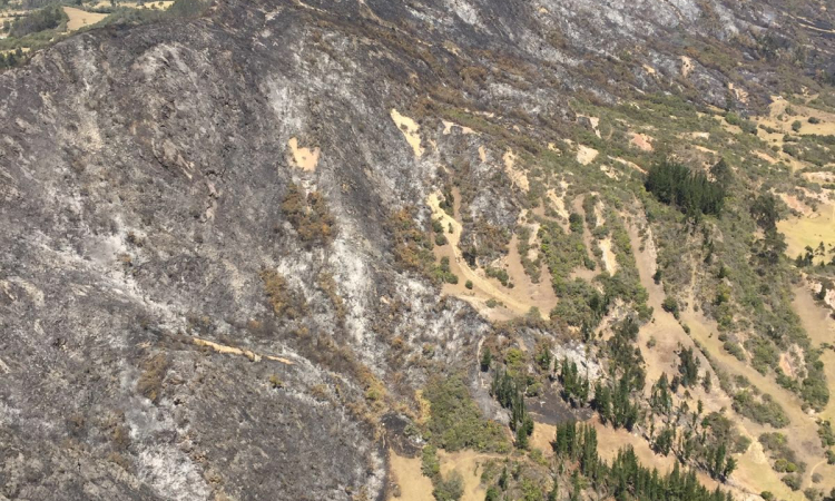 Controlado en un 80% incendio en Lenguazaque 