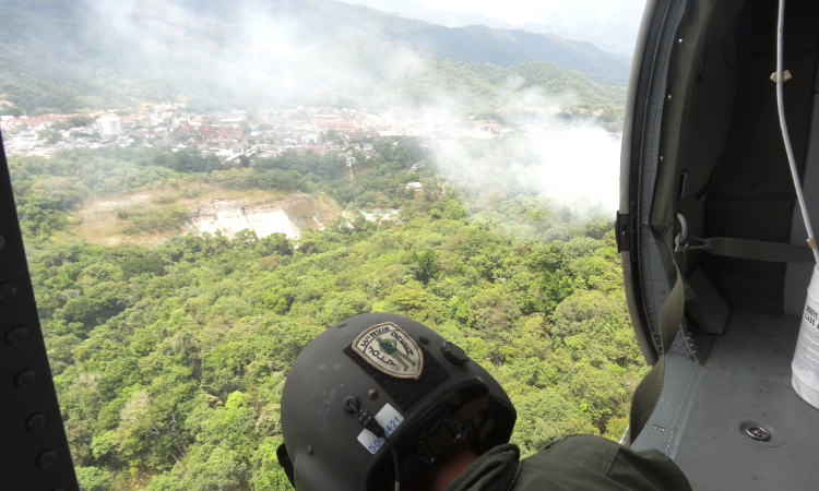 Fuerza Aérea apoyó extinción de incendio en Villavicencio