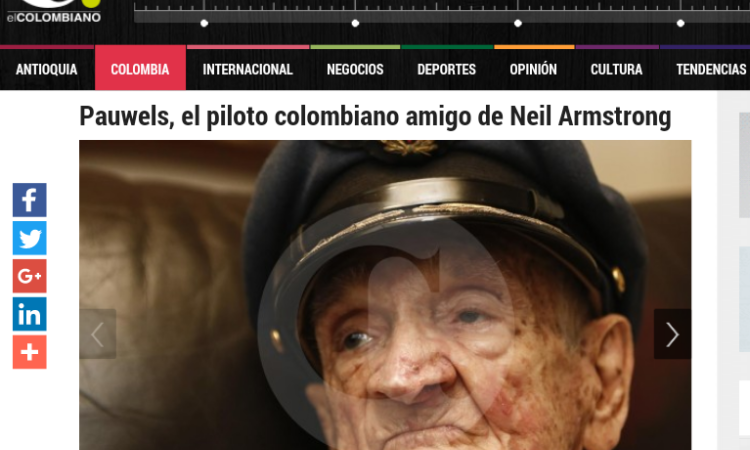 Pauwels, el piloto colombiano amigo de Neil Armstrong