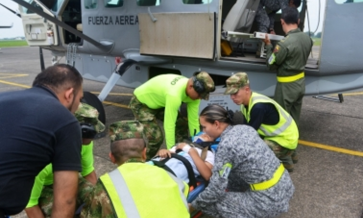 Fuerza Aérea trasladó menor de edad accidentado en motocicleta