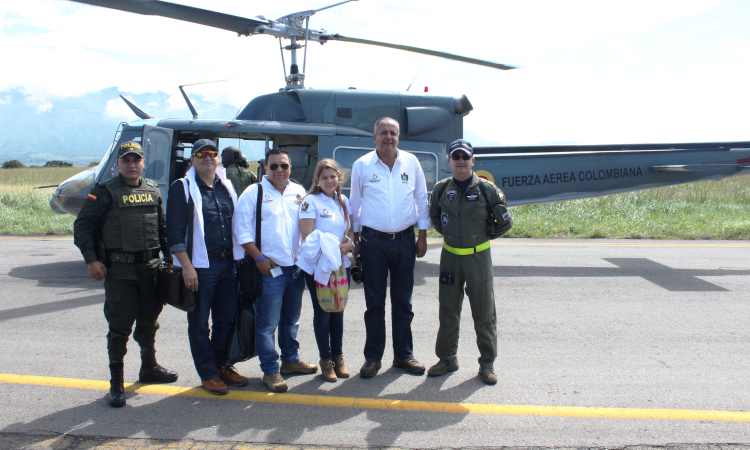 erza Aérea sobrevoló San Antonio, Tolima ante las afectaciones causadas por las lluvias