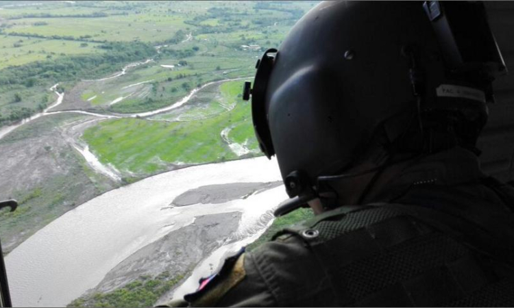 Fuerza Aérea y Alcaldía de Villavicencio sobrevolaron zonas afectadas por lluvias