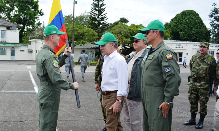 Saludo a delegación de la Fuerza Aérea Colombiana que participará en Green Flag