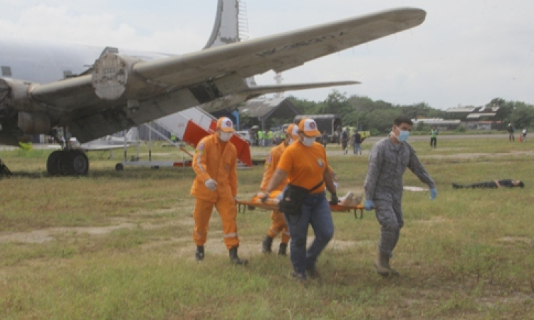 Fuerza Aérea y Aeropuerto Ernesto Cortissoz realizaron simulacro de secuestro y emergencia aérea