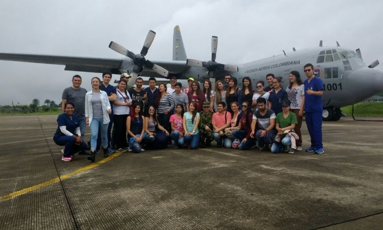 Fuerza Aérea Colombiana apoya jornada médica en el Caguán 