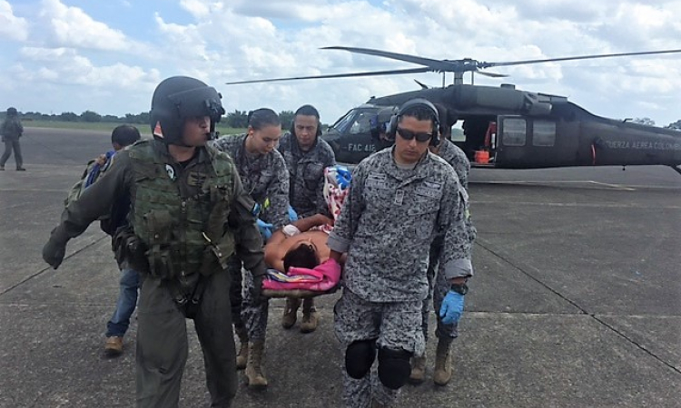 Guerrillero herido en zona veredal de normalización fue evacuado por la Fuerza Aérea 