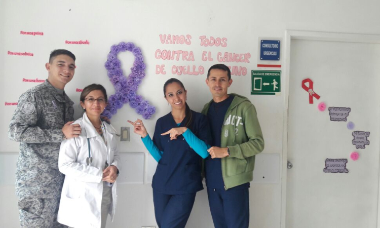 Base Aérea de Madrid adelanta campañas de prevención de cáncer de cuello uterino.