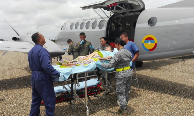 Fuerza Aérea Colombiana realizó traslado aeromédico en el departamento de Bolívar 