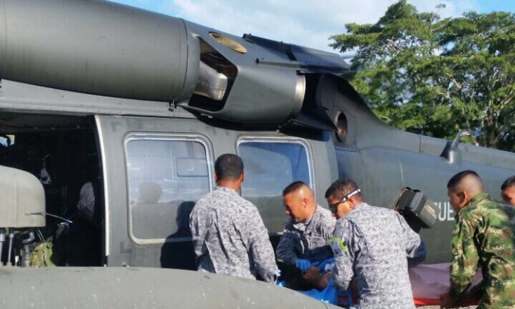 Fuerza Aérea Colombiana salvó la vida de un menor en Tarazá, Antioquia