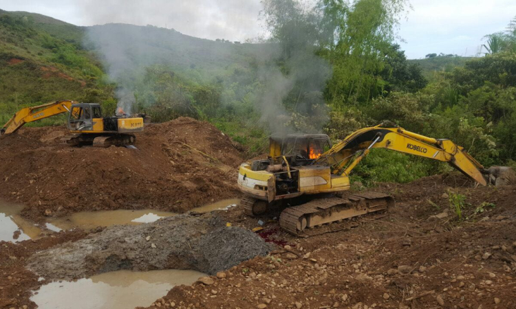 Operación contra la minería ilegal en el Cauca