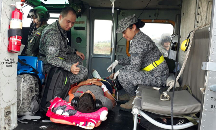 Fuerza Aérea Colombiana realiza evacuación aeromédica en Caquetá