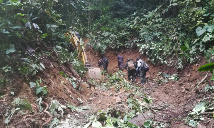 Destruida maquinaría utilizada en práctica de minería ilegal en Antioquia 