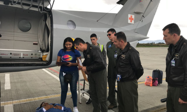 Ángeles de la Fuerza Aérea Colombiana salvan a paciente número 20.000.