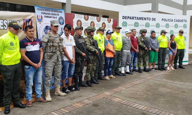 Capturados 10 disidentes del Grupo Armado Organizado Residual en el Caquetá