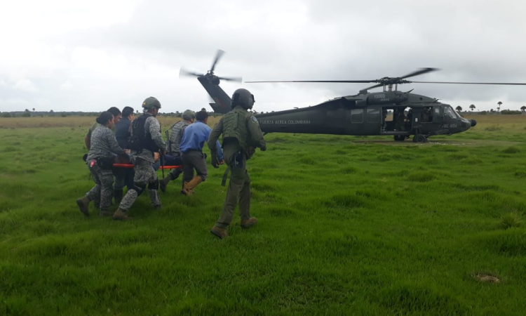 Fuerza Aérea realiza traslado humanitario en Paz de Ariporo, Casanare