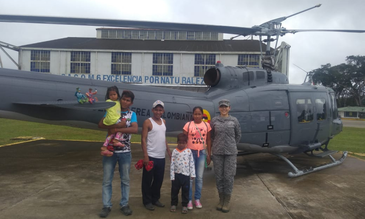 Comunidad de la etnia huitoto visitó la Base Aérea de Tres Esquinas, Caquetá