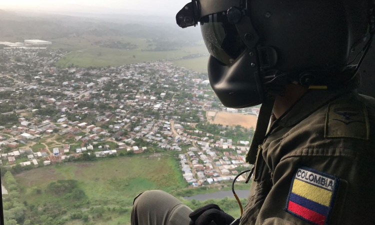 FAC realiza patrullajes aéreos en el Caribe colombiano durante la Consulta Anticorrupción