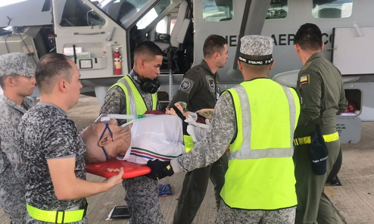 Fuerza Aérea Colombiana realizó traslado aeromédico de hombre de la tercera edad en Caquetá