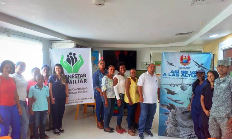 El Instituto Colombiano del Bienestar Familiar recibió al Grupo Aéreo del Caribe