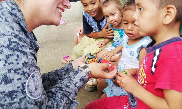 Fuerzas Militares llevan espaciamiento, recreación y diversión a niños del Bienestar Familiar del Municipio de Solano