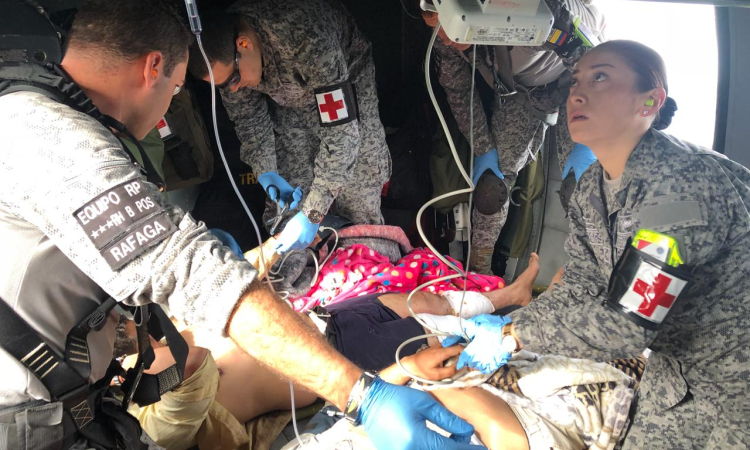 Geólogos heridos en atentado en Yarumal fueron evacuados por la Fuerza Aérea Colombiana