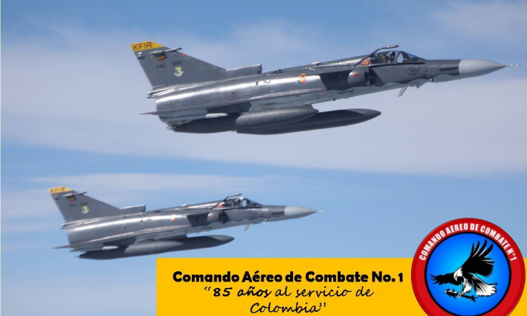 Comando Aéreo de Combate No.1 cumple 85 años protegiendo la soberanía de Colombia