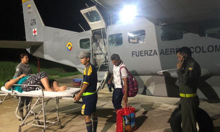 Fuerza Aérea trasladó mujer embarazada en grave estado de salud hasta Florencia, Caquetá 