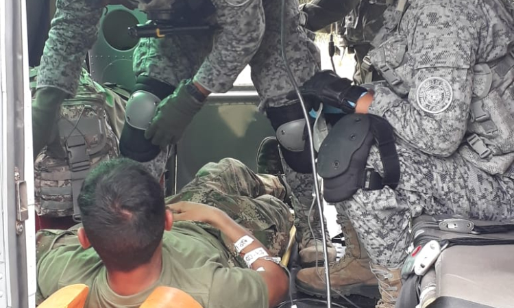Fuerza Aérea evacuó Soldado Profesional  del Ejército con apendicitis