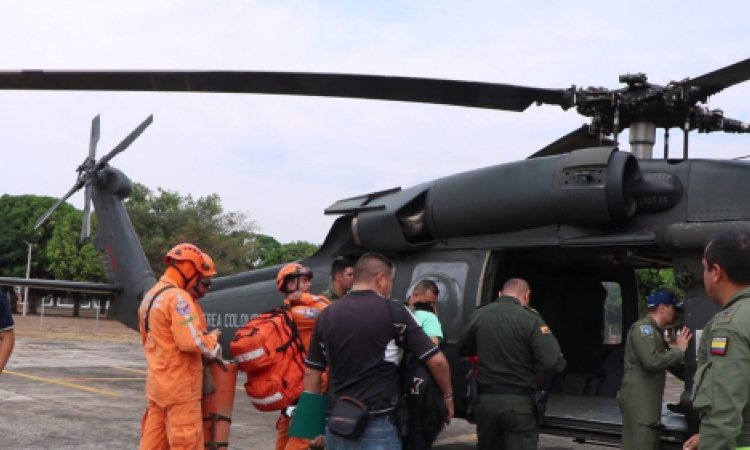 Operación de rescate de cuerpos por accidente aéreo en el Meta
