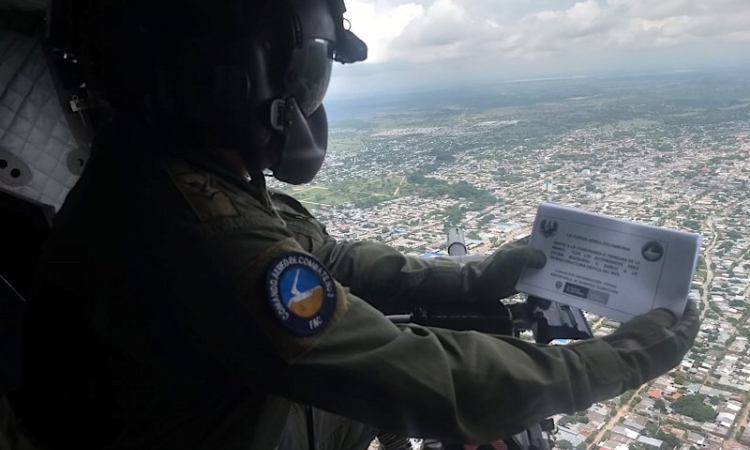 Desde el cielo la Fuerza Aérea custodia las vías del departamento del Cesar 