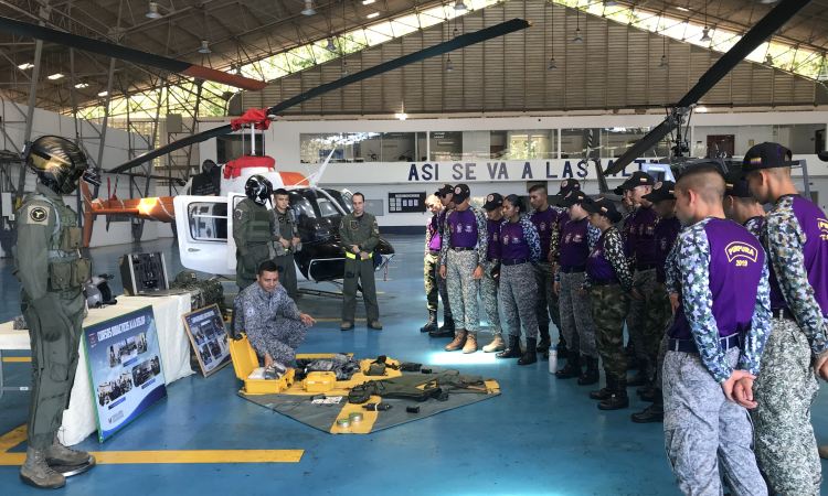 El Ejercicio Operacional Púrpura 2019 llegó a la Cuna de las Tripulaciones de Ala Rotatoria 
