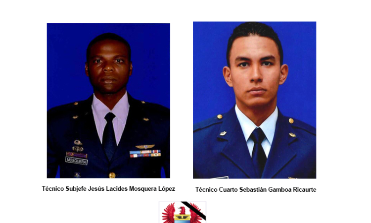 La Fuerza Aérea Colombiana lamenta profundamente la pérdida de dos valientes hombres pertenecientes a la especialidad de Seguridad y Defensa de Bases Aéreas