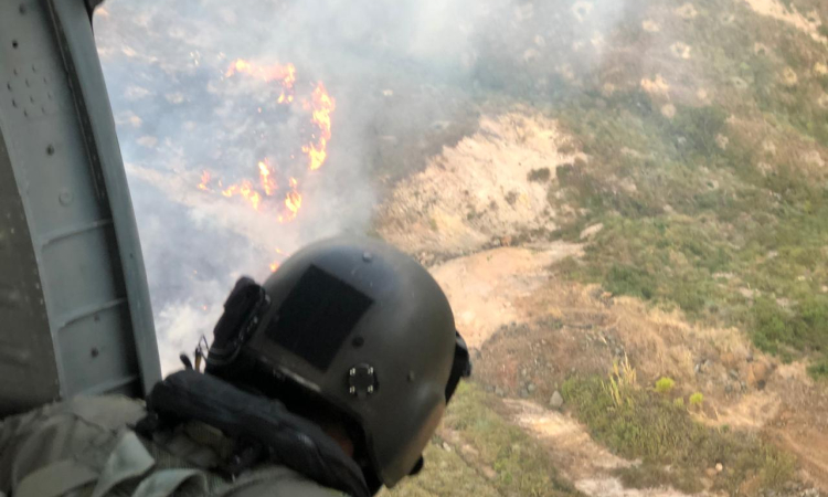 Acción permanente y oportuna de la Fuerza Aérea Colombiana para controlar incendios forestales