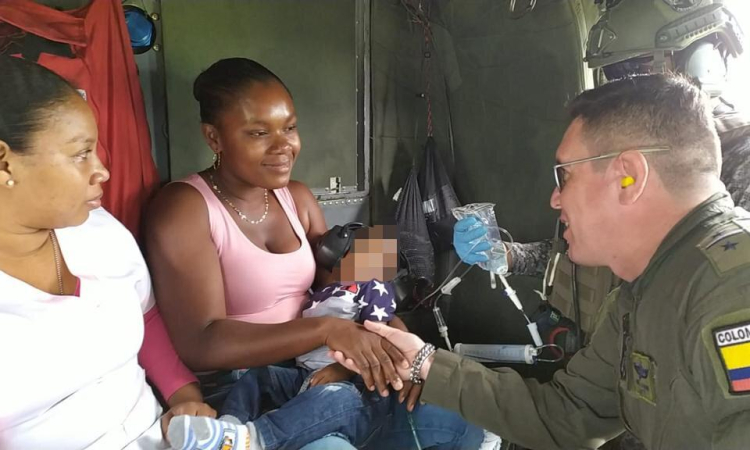 Menor de edad con picadura de escorpión fue trasladado por la Fuerza Aérea Colombiana