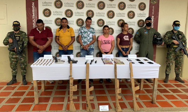 Cinco integrantes del Clan del Golfo fueron capturados en Córdoba