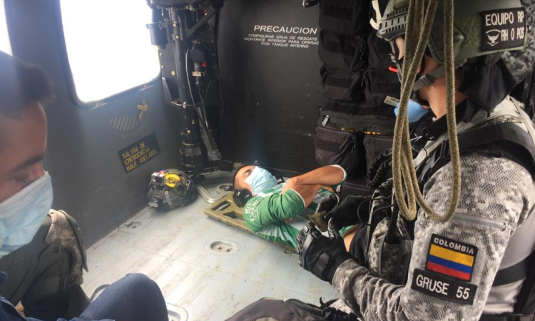 Hombre mordido por una serpiente fue trasladado en un helicóptero de la Fuerza Aérea hasta Rionegro