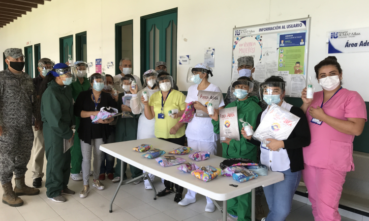 Con sonrisas fueron recibidos los integrantes de su Fuerza Aérea Colombiana en el Hospital de Sumapaz  