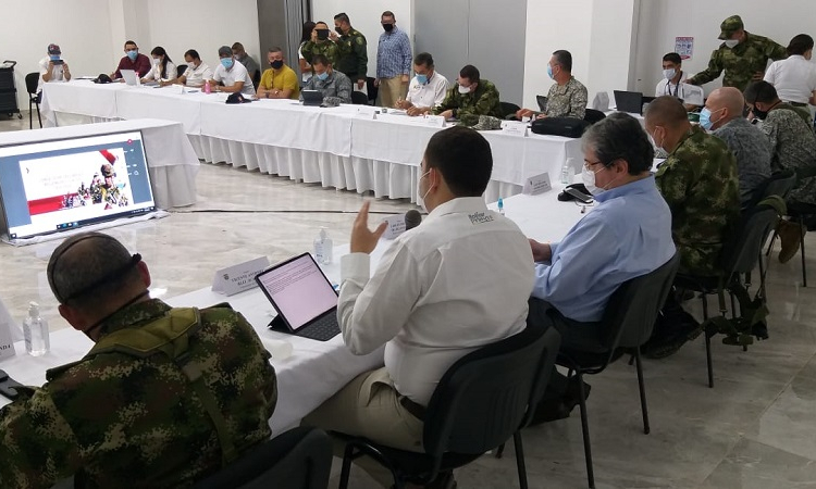 La Fuerza Aérea participó del consejo de seguridad en Bolívar