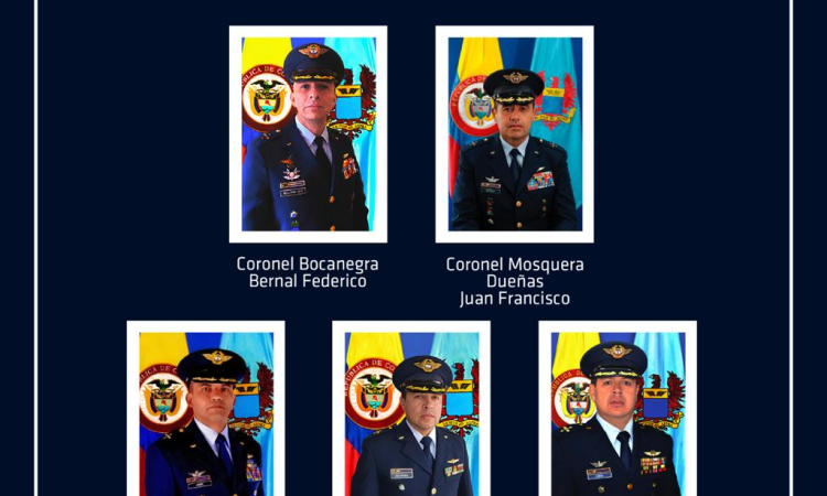 Fuerza Aérea selecciona a cinco coroneles que adelantarán el Curso de Altos Estudios Militares 