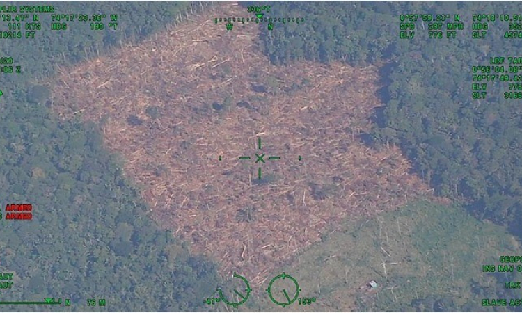 Fuerza Aérea realiza constantes misiones contra la deforestación en el suroriente del país